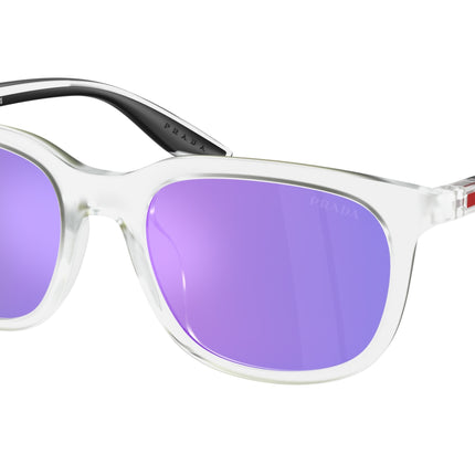 Prada Linea Rossa PSB09SU Pillow Sunglasses  14V60Z-Matte Transparent 54-145-19 - Color Map Transparent