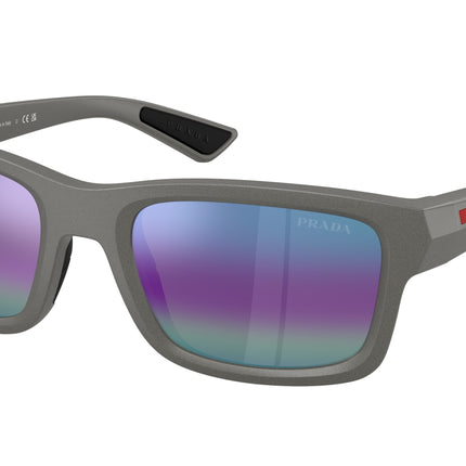 Prada Linea Rossa PSB10SF Irregular Sunglasses  16X50Z-Silver Metal 54-145-21 - Color Map Silver
