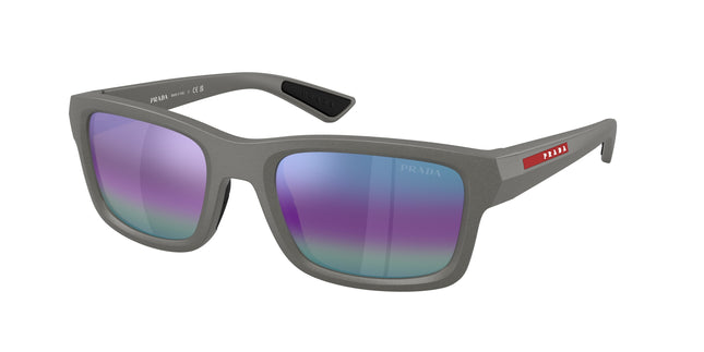 Prada Linea Rossa PSB10SF Irregular Sunglasses  16X50Z-Silver Metal 54-145-21 - Color Map Silver