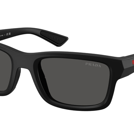 Prada Linea Rossa PSB10S Irregular Sunglasses  1BO08Z-Matte Black 54-145-21 - Color Map Black