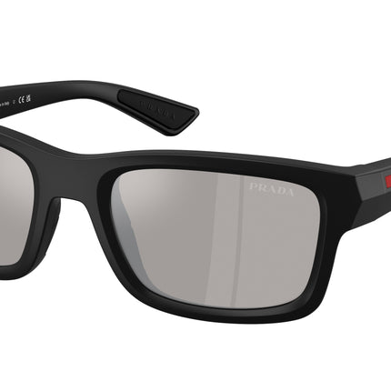 Prada Linea Rossa PSB10S Irregular Sunglasses  1BO80Z-Matte Black 54-145-21 - Color Map Black