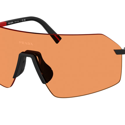 Prada Linea Rossa PSB50S Irregular Sunglasses  1BO90U-Black 0-130-136 - Color Map Black