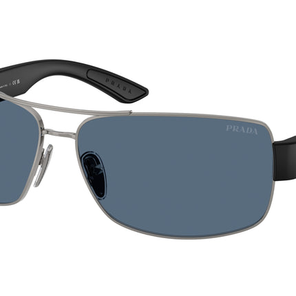 Prada Linea Rossa PSB52S Irregular Sunglasses  5AV06A-Gunmetal 65-130-14 - Color Map Grey
