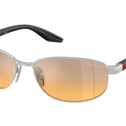 Prada Linea Rossa PSB53S Oval Sunglasses  1BC40Z-Silver 58-145-17 - Color Map Silver