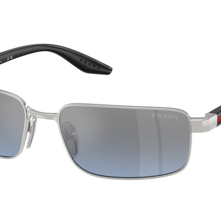 Prada Linea Rossa PSB54S Rectangle Sunglasses  1BC11A-Silver 59-145-17 - Color Map Silver
