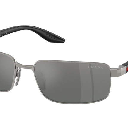 Prada Linea Rossa PSB54S Rectangle Sunglasses  5AV41A-Metal Grey 59-145-17 - Color Map Grey