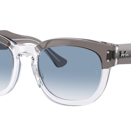 Ray-Ban MEGA HAWKEYE RB0298SF Square Sunglasses  13553F-Grey On Transparent 53-145-21 - Color Map Grey