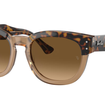 Ray-Ban MEGA HAWKEYE RB0298S Square Sunglasses  1292M2-Havana On Transparent Brown 53-145-21 - Color Map Gold