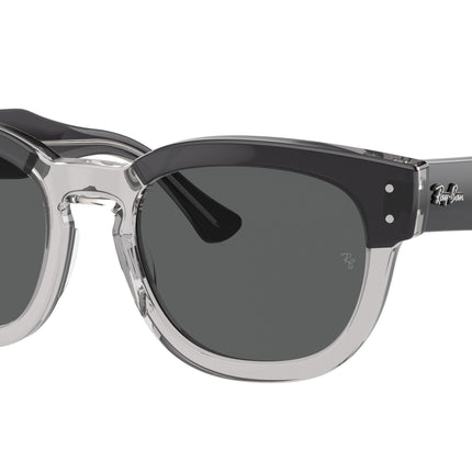 Ray-Ban MEGA HAWKEYE RB0298S Square Sunglasses  1396B1-Dark Grey On Transparent Grey 53-145-21 - Color Map Grey