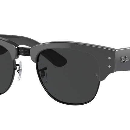 Ray-Ban MEGA CLUBMASTER RB0316S Square Sunglasses  136748-Grey On Black 53-145-21 - Color Map Grey