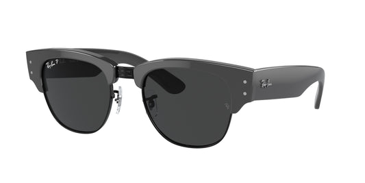 Ray-Ban MEGA CLUBMASTER RB0316S Square Sunglasses  136748-Grey On Black 53-145-21 - Color Map Grey