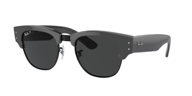 Ray-Ban MEGA CLUBMASTER RB0316S Square Sunglasses  136748-Grey On Black 53-145-21 - Color Map Grey