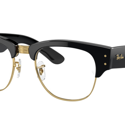 Ray-Ban MEGA CLUBMASTER RB0316S Square Sunglasses  901/GG-Black On Gold 53-145-21 - Color Map Black