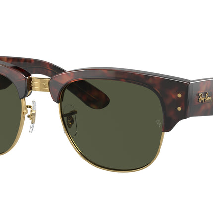 Ray-Ban MEGA CLUBMASTER RB0316S Square Sunglasses  990/31-Tortoise On Gold 53-145-21 - Color Map Tortoise