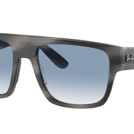 Ray-Ban DRIFTER RB0360S Square Sunglasses  14043F-Striped Grey 57-145-20 - Color Map Grey