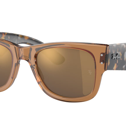 Ray-Ban MEGA WAYFARER RB0840S Square Sunglasses  663693-Transparent Brown 51-145-21 - Color Map Brown
