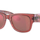 Ray-Ban MEGA WAYFARER RB0840S Square Sunglasses  66372K-Transparent Pink 51-145-21 - Color Map Pink