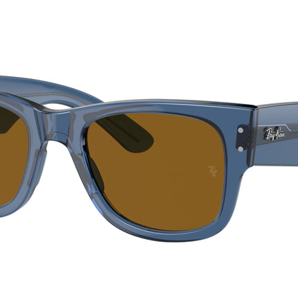 Ray-Ban MEGA WAYFARER RB0840S Square Sunglasses  668073-Transparent Blue 51-145-21 - Color Map Blue