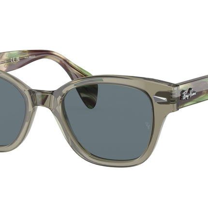 Ray-Ban RB0880S Square Sunglasses  66353R-Transparent Green 52-145-19 - Color Map Green