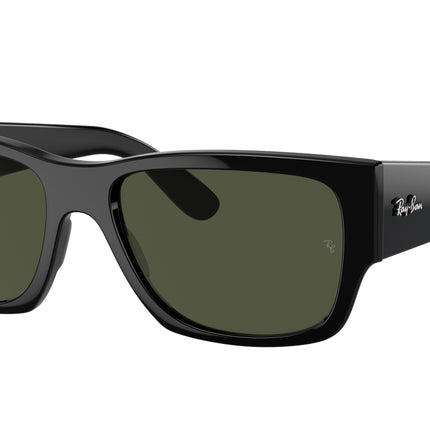 Ray-Ban CARLOS RB0947S Rectangle Sunglasses  901/31-Black 56-145-18 - Color Map Black