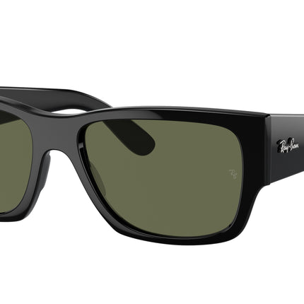 Ray-Ban CARLOS RB0947S Rectangle Sunglasses  901/58-Black 56-145-18 - Color Map Black