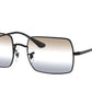 Ray-Ban RECTANGLE RB1969 Rectangle Sunglasses  002/GB-Black 54-145-19 - Color Map Black