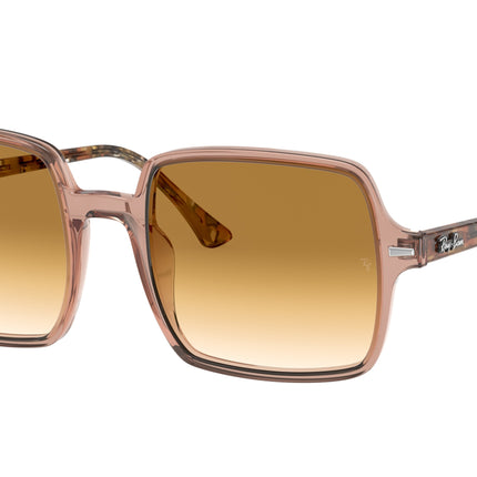 Ray-Ban SQUARE II RB1973 Square Sunglasses  128151-Transparent Brown 54-140-20 - Color Map Brown