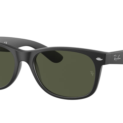 Ray-Ban NEW WAYFARER LOW BRIDGE FIT RB2132F Square Sunglasses  622-Rubber Black 58-140-18 - Color Map Black