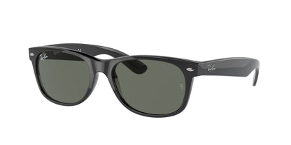 Ray-Ban NEW WAYFARER LOW BRIDGE FIT RB2132F Square Sunglasses  901-Black 58-140-18 - Color Map Black