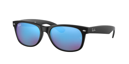 Ray-Ban NEW WAYFARER RB2132 Square Sunglasses  622/17-Rubber Black 55-145-18 - Color Map Black