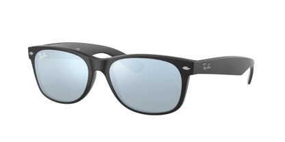 Ray-Ban NEW WAYFARER RB2132 Square Sunglasses  622/30-Rubber Black 55-145-18 - Color Map Black