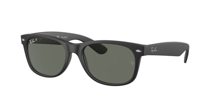 Ray-Ban NEW WAYFARER RB2132 Square Sunglasses  622/58-Rubber Black 55-145-18 - Color Map Black
