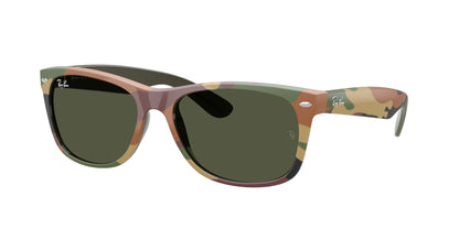 Ray-Ban NEW WAYFARER RB2132 Square Sunglasses  682331-Green & Green Camuflage 55-145-18 - Color Map Green