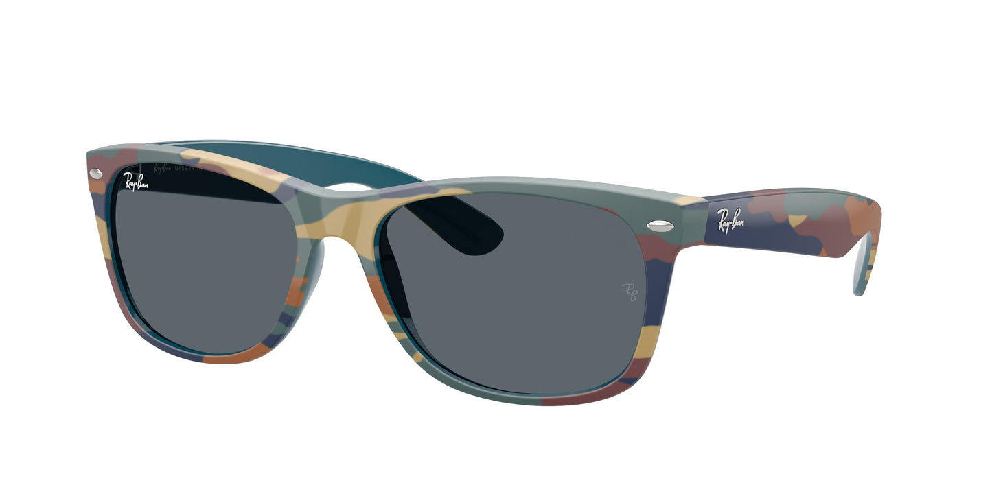 Ray-Ban NEW WAYFARER RB2132 Square Sunglasses  6824R5-Blue & Blue Camuflage 55-145-18 - Color Map Blue