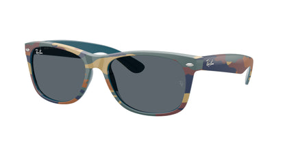 Ray-Ban NEW WAYFARER RB2132 Square Sunglasses  6824R5-Blue & Blue Camuflage 55-145-18 - Color Map Blue