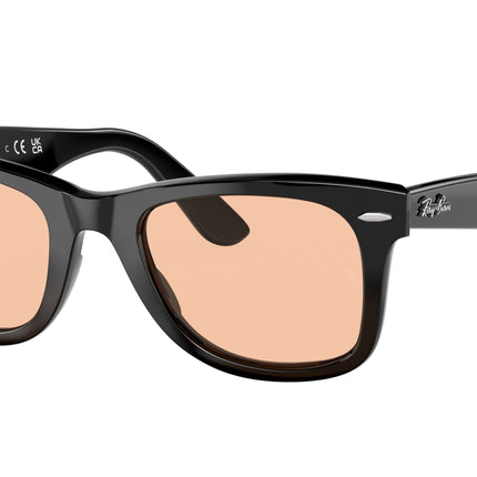 Ray-Ban WAYFARER RB2140F Square Sunglasses  601/4B-Black 52-150-22 - Color Map Black