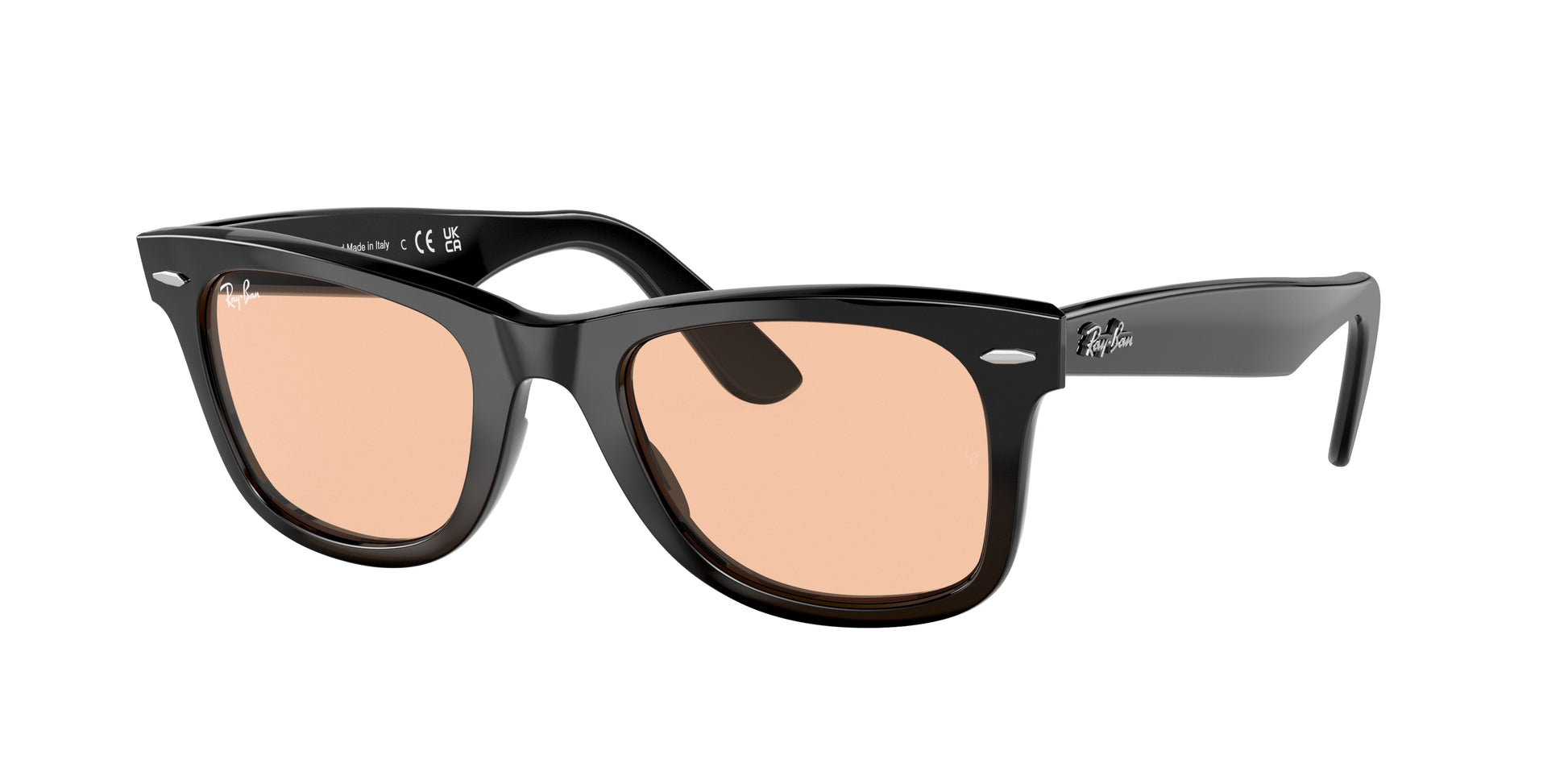 Ray-Ban WAYFARER RB2140F Square Sunglasses  601/4B-Black 52-150-22 - Color Map Black