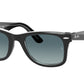 Ray-Ban WAYFARER RB2140 Square Sunglasses  12943M-Black On Transparent 50-150-22 - Color Map Black
