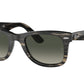 Ray-Ban WAYFARER RB2140 Square Sunglasses  136071-Striped Grey 50-150-22 - Color Map Grey