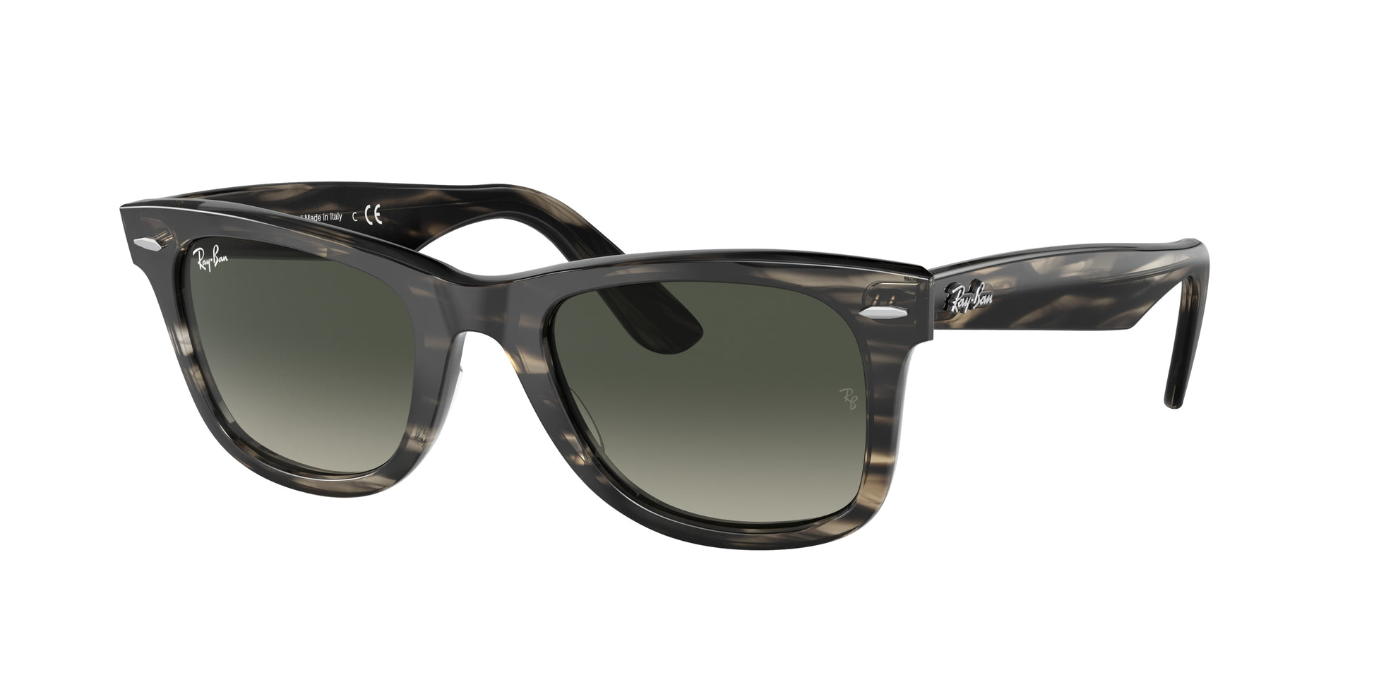 Ray-Ban WAYFARER RB2140 Square Sunglasses  136071-Striped Grey 50-150-22 - Color Map Grey