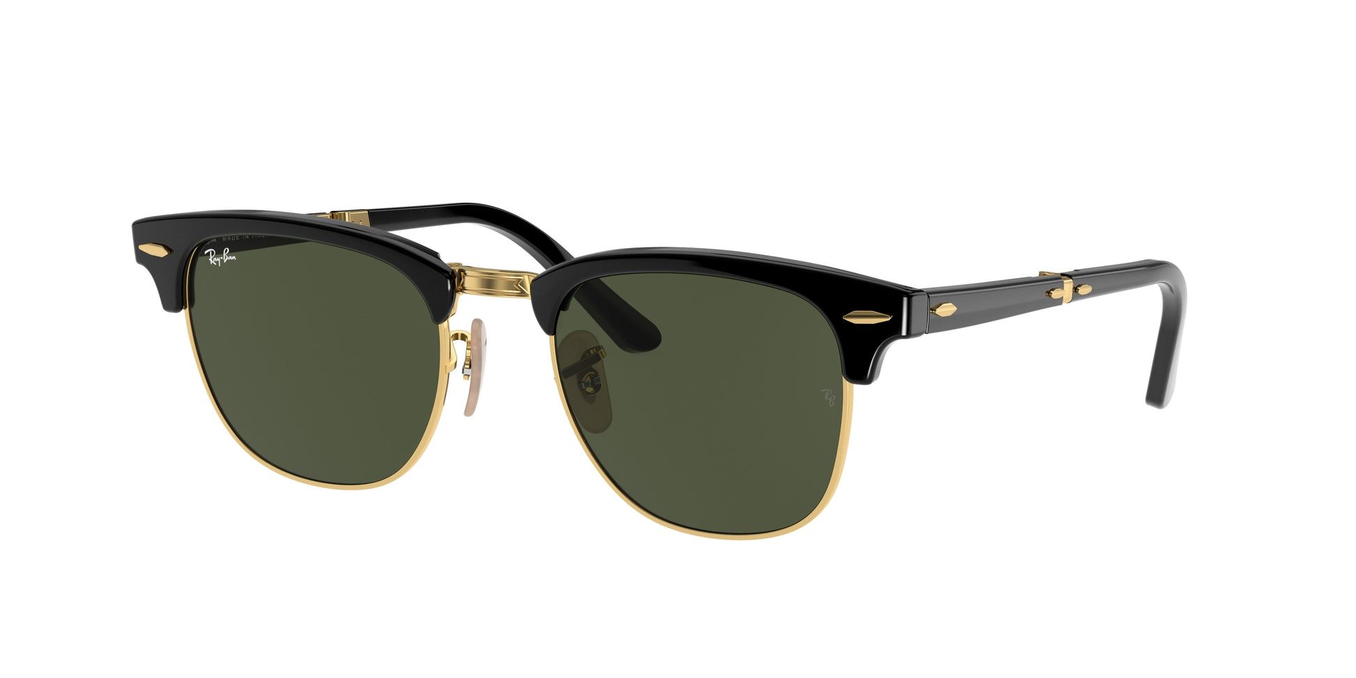 Ray-Ban CLUBMASTER FOLDING RB2176 Square Sunglasses  901-Black 51-145-21 - Color Map Black