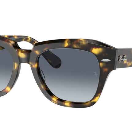 Ray-Ban STATE STREET RB2186 Square Sunglasses  133286-Yellow Havana 52-145-20 - Color Map Tortoise