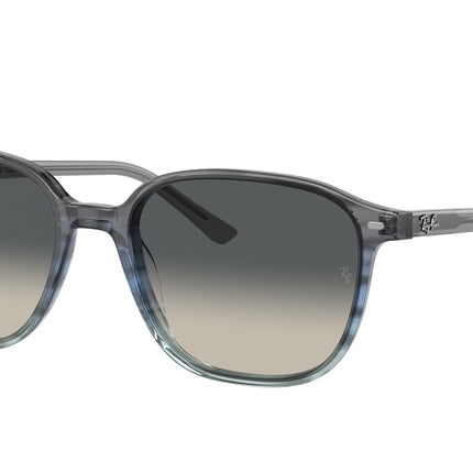 Ray-Ban LEONARD RB2193 Square Sunglasses  138171-Striped Grey & Blue 53-145-18 - Color Map Blue