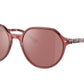 Ray-Ban THALIA RB2195 Square Sunglasses  66372K-Transparent Pink 53-145-18 - Color Map Pink