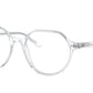 Ray-Ban THALIA RB2195 Square Sunglasses  912/GG-Transparent 53-145-18 - Color Map Transparent