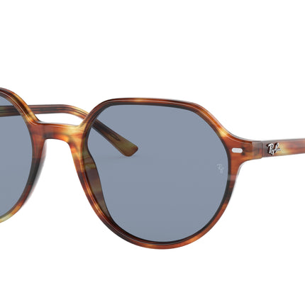 Ray-Ban THALIA RB2195 Square Sunglasses  954/62-Striped Havana 53-145-18 - Color Map Brown