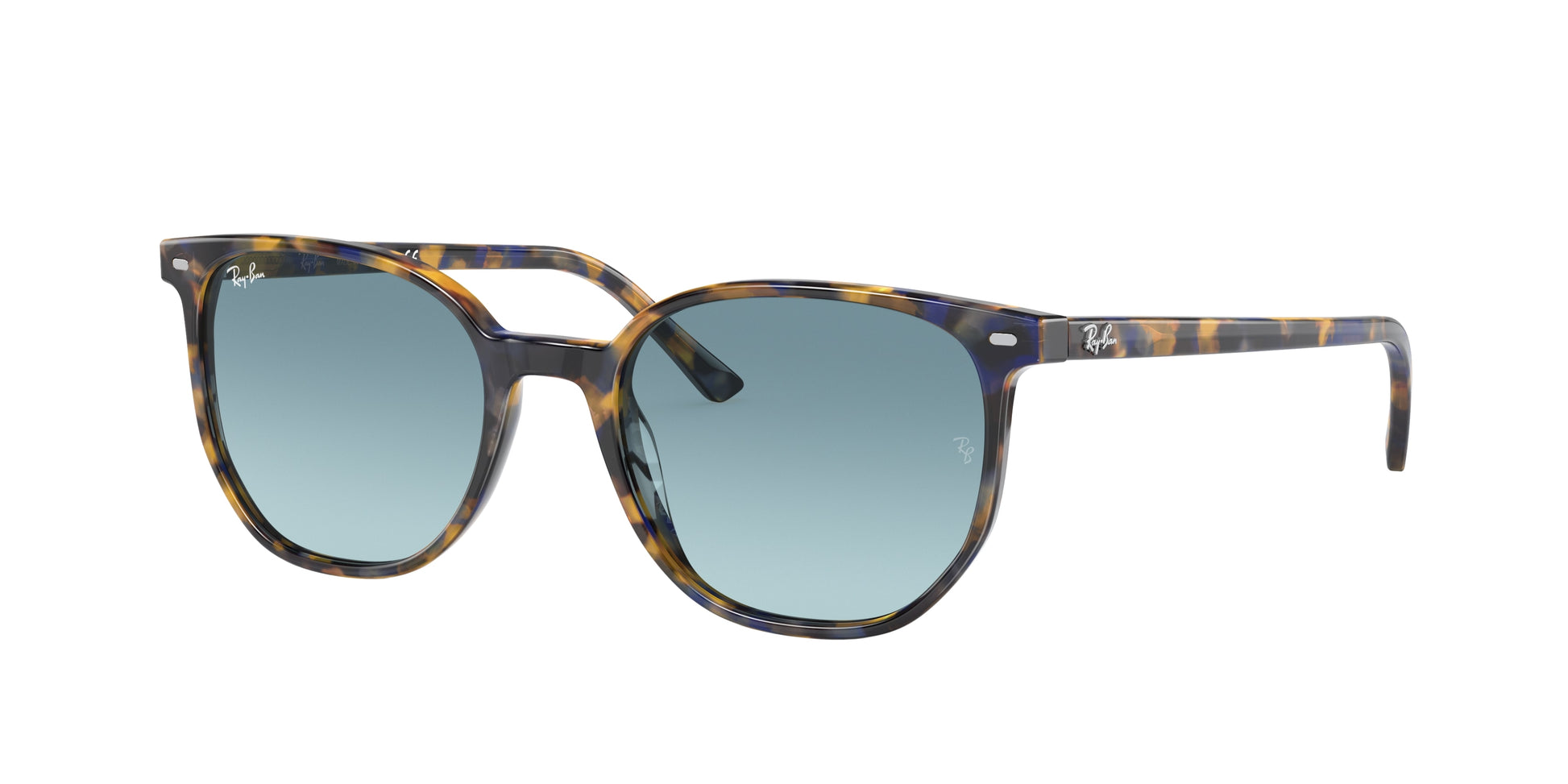 Ray-Ban ELLIOT RB2197 Square Sunglasses  13563M-Yellow & Blue Havana 54-145-19 - Color Map Tortoise