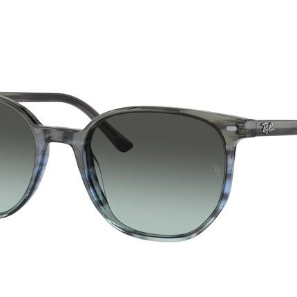 Ray-Ban ELLIOT RB2197 Square Sunglasses  1391GK-Striped Grey & Blue 54-145-19 - Color Map Blue