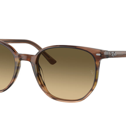 Ray-Ban ELLIOT RB2197 Square Sunglasses  13920A-Striped Brown & Green 52-145-19 - Color Map Brown