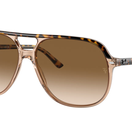 Ray-Ban BILL RB2198 Square Sunglasses  129251-Havana On Transparent Brown 60-145-14 - Color Map Gold